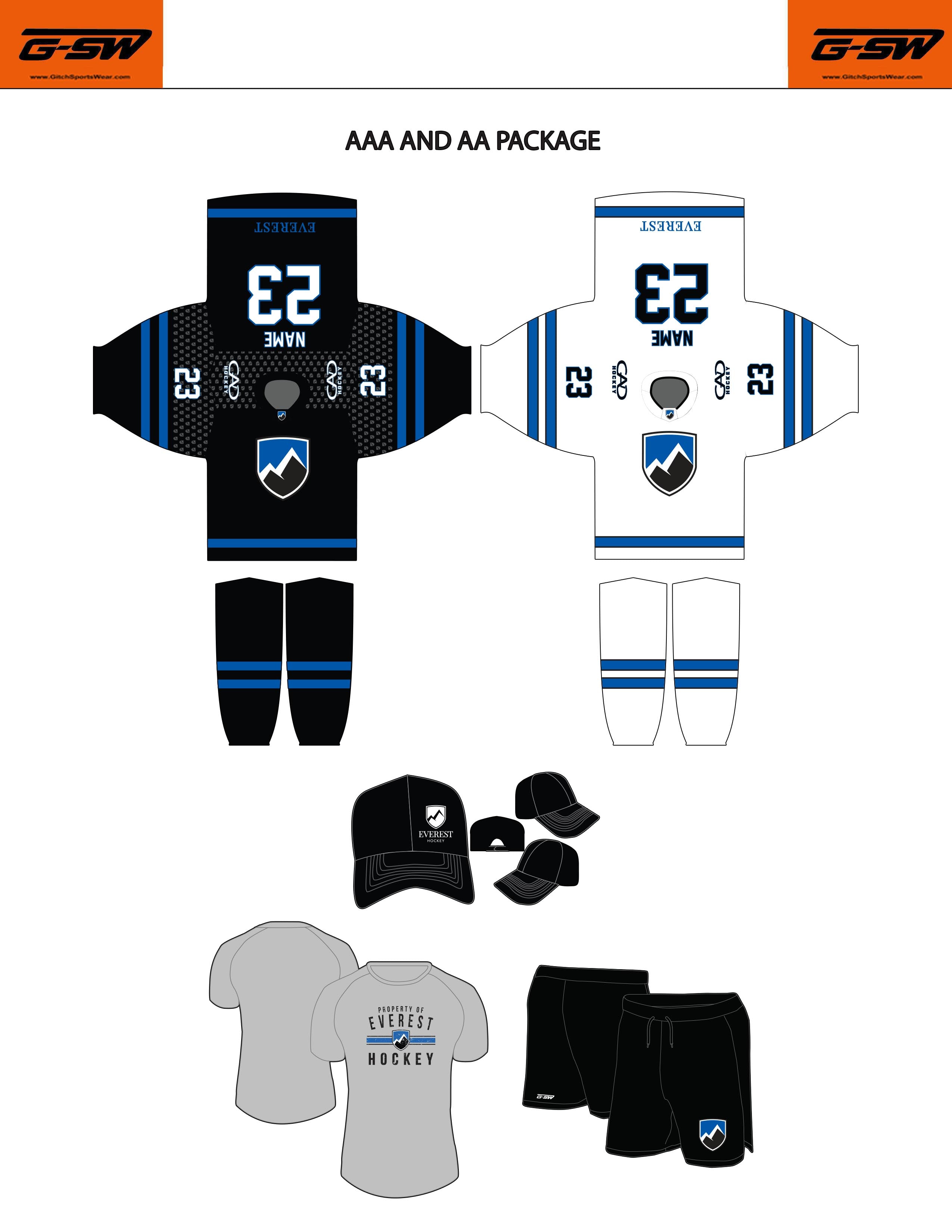 AAA/AA TEAM '24 Everest Hockey Spring Uniform Package The Everest Shop