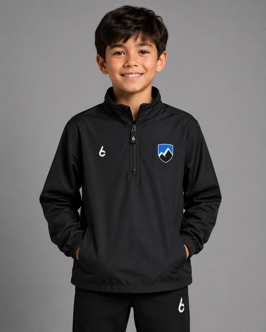 Youth Core Windbreaker Quarter Zip Jacket