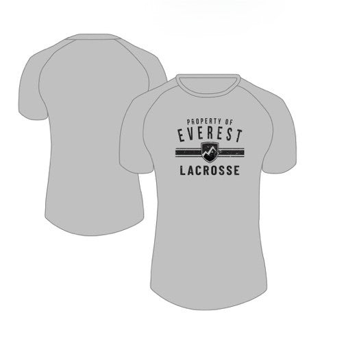 GSW LAX Adult T-Shirt Grey